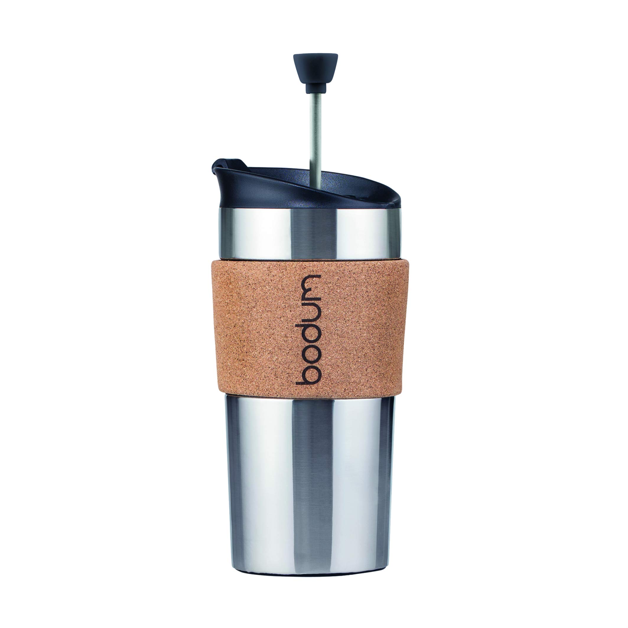 BODUM 11067-109S Travel Press Insulated Mug with Flip Lid Stainless Steel Double-Walled 0.35 litres — image 1