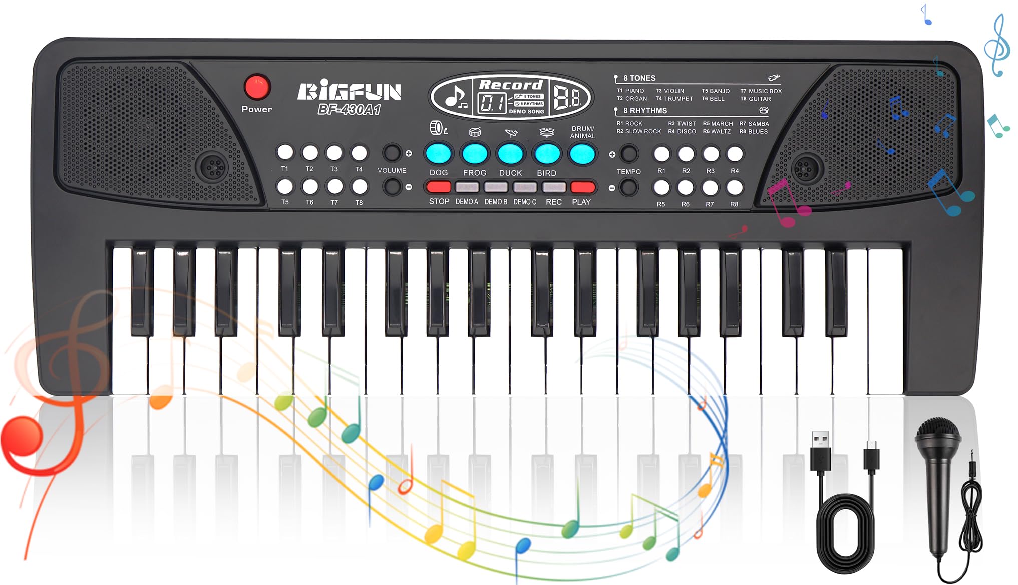 37 Keys Piano for Kids Musical Piano,Kids Piano Keyboard with Microphone Portable Electronic Keyboards for Beginners Musical for 3 4 5 6 7 8 Years Old Girls Boys