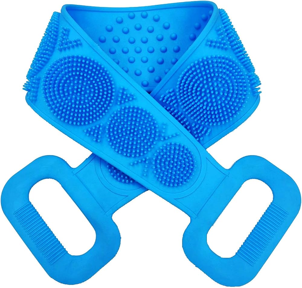 Jiaweixiang 34 Inch Silicone Back Scrubber Bath Shower Brush for Men Women Soft