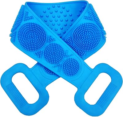 Jiaweixiang 34 Inch Silicone Back Scrubber Bath Shower Brush for Men Women Soft