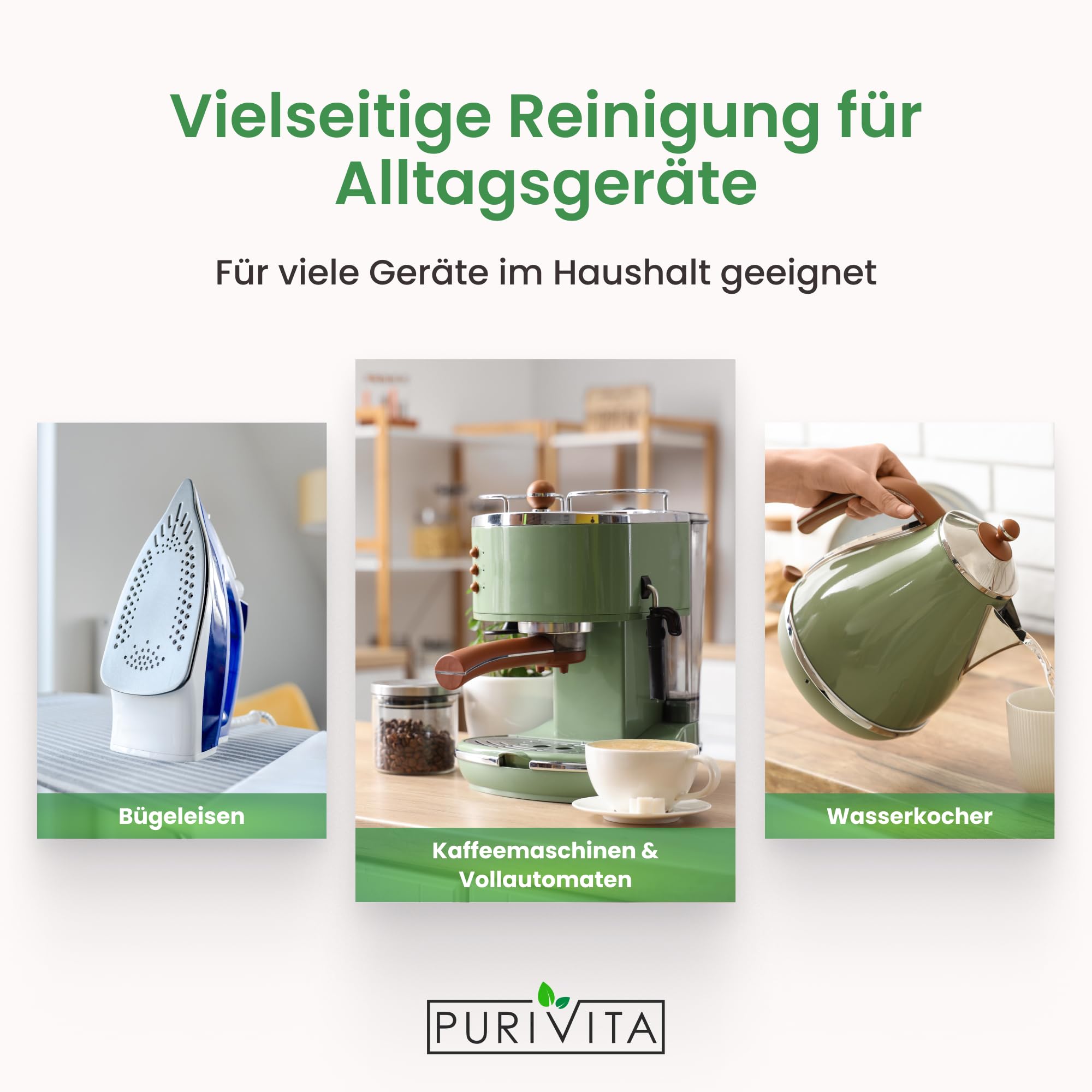 PURIVITA® Universal Entkalker Kaffeevollautomat [750ML] - Kaffeemaschinen Entkalker Flüssig - Flüssigentkalker Kaffeemaschine Reiniger - Kalkreiniger Kaffeevollautomaten - Für alle Kaffeeautomaten 3