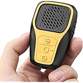 Inwa Wearable Bluetooth Speaker, Clip-on Wireless Portable Speakers with Siri/Google Assistant, IP67 Waterproof Clip Mini Speaker Supports Voice Command, for Work/Home/Outdoor(Yellow)
