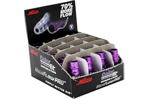 ColorFit by Milton HIGHFLOWPRO 760VC-20 Pneumatic Plugs - (V-Style, Purple) - 1/4" NPT Male, (Box of 20)