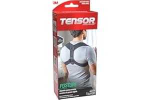 Tensor Posture Corrector, Adjustable Back Support, for Women and Men, Helps Promote Proper Posture, Black