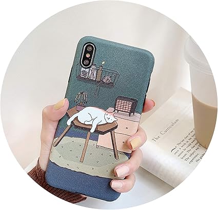 Amazon かわいいイラストクマp 30 Proシルク印刷電話ケース用for アップルx S Maxシリコーン8エンボス電話ケース 怠惰な猫 For Iphone7 8プラス 家電 カメラ オンライン通販