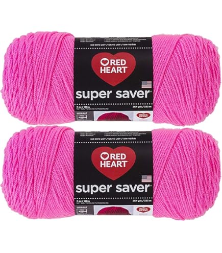 Amazon.com: Red Heart Yarn Super Saver 0722 Pretty N Pink 7 ozQ