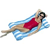 Blue Wave Blue Island Water Hammock Pool Float, Aqua/White