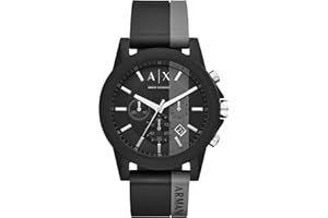 A｜X ARMANI EXCHANGE Armani Exchange AX Chronograph Watch for Men with Leather, Stainless Steel or Silicone Band
