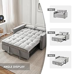 Eifizek 3-in-1 Convertible Sleeper Sofa Bed, Modern