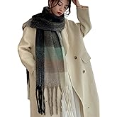 Wander Agio Winter Women Warm Scarf Long Shawl Large Scarves Cold Weather Thick Blanket Scarfs Colorful Plaid