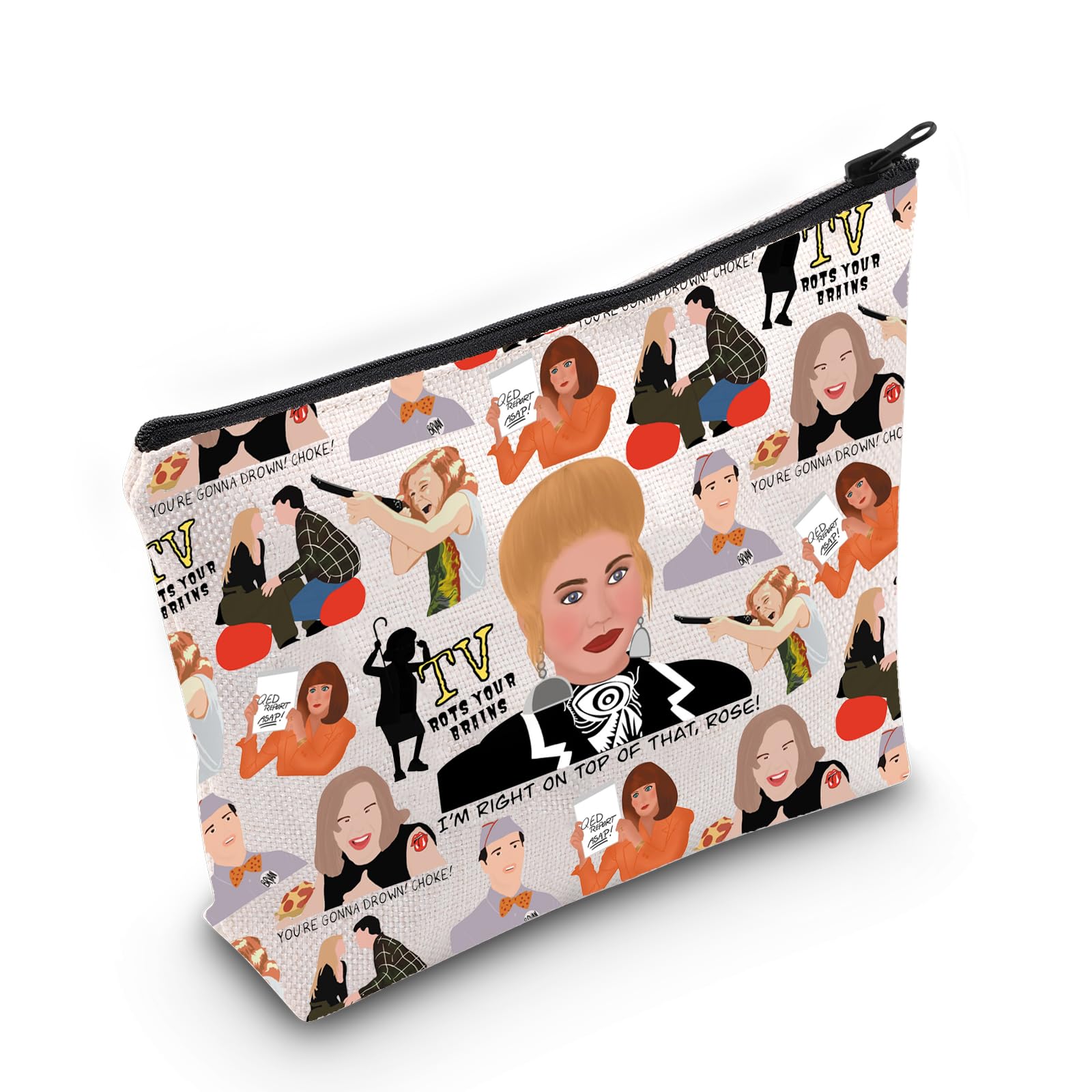 LEVLO Don’t Tell Mum Makeup Bag Sue Ellen Fans Gift I'm Right On Top of that Rose TV Show Rose Lindsey Zipper Pouch Bag Don’t Tell Mum TV Show Merchandise, I'm Right On Bag