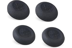 9CDeer Performance Joystick Analog Stick Thumb Grips Set of 4 Standard Compatible with PS5, PS4, Xbox Series X/S Xbox One, Switch Pro Controller Black