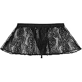 ABAFIP Men's Sissy Skirt Floral Skirted Sissy Panties Crossdress Underpants Low Waist Bikini Briefs Underwear