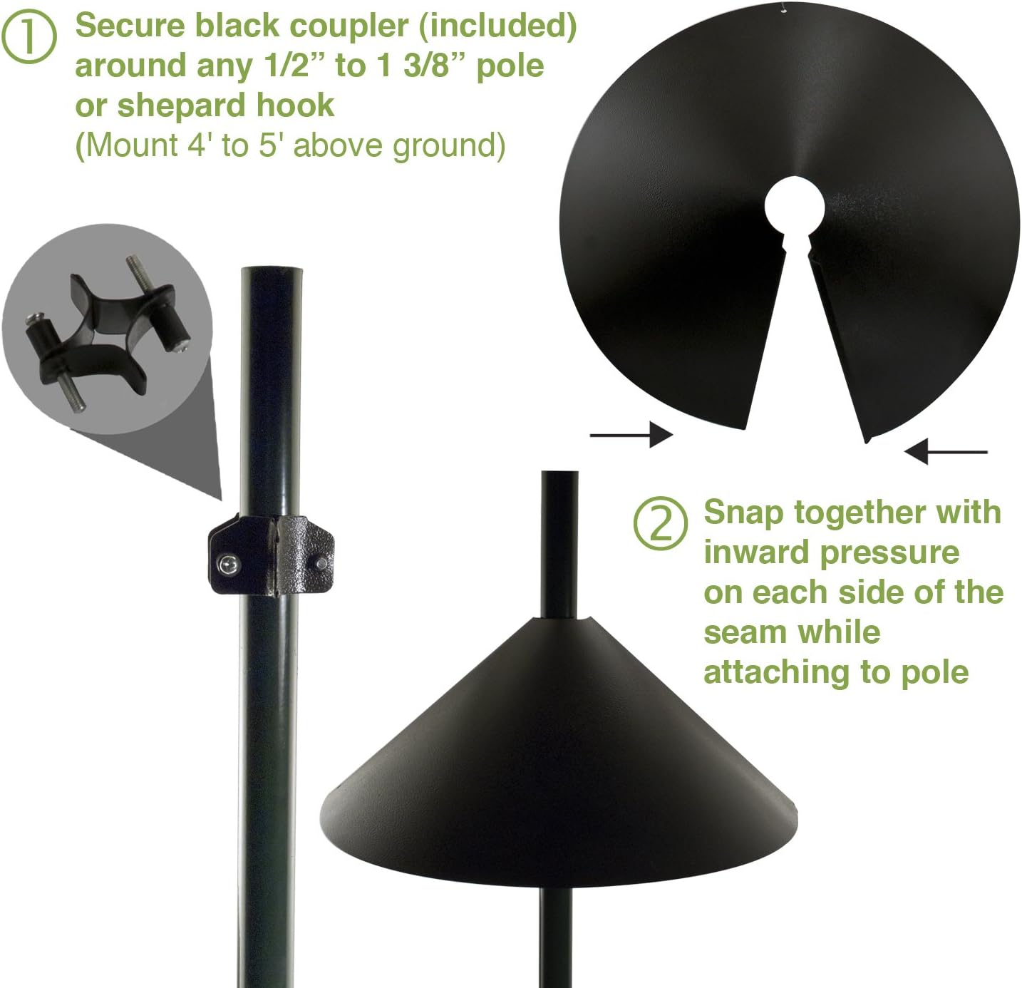 Woodlink NABAF18 Audubon Wrap Around Squirrel Baffle, 18-Inch - Black : Wild Bird Feeder Accessories : Garden & Outdoor