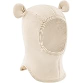 UAMOEI Toddler Winter Hat with Ear Flaps Baby Boy Hats Scarf Girls Balaclava Kids Polar Beanie Bear Neck Warmer