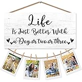 CGBHW Dog Mom Gifts Picture Frame Photo Holder for Wall, Gifts for Dog Lovers, Dog Themed Gifts, Dog Gifts for Women, Funny Dog Gifts, Dog Mom Dad Grandkids Gifts Hanging Photo Display