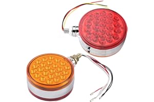Trailer Lights led marker lights 48-pin Double Face Single Stud Mount Side Marker Reflective Sealed Direction Light Round Tur