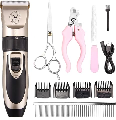 Baorun Tondeuse à Chien Et Chat Usb Toilettage Professionnel Animal Silencieux Rechargeable Sans Fil Tondeuse Chien Chat Tondeuse Pour Toilettage De