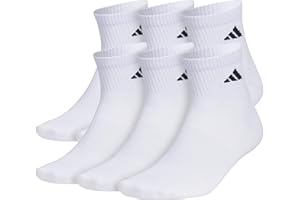 adidas Men's Superlite Quarter Socks 6-pack, Durable, Lightweight, Athletic Breathable With Compression Arch Support
