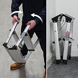 TOUGH MASTER 2 Step Aluminium Hop Up Platform Ladder 150kg Heavy Duty Folding view 5