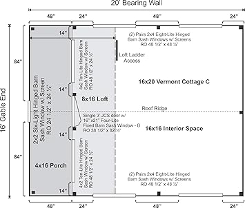 Buy 16x20 Timber Frame Post And Beam Vermont Cottage C With Loft