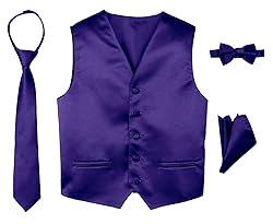 Spring Notion Boys' 4-Piece Satin Tuxedo Vest Set 7