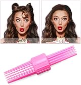 Omenluck Vintage Double Head Heatless Curl Hairbrush Tool Pink for All Hair view 6