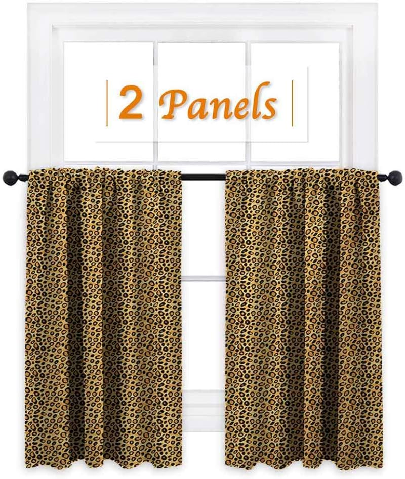 Amazon Com Flyerer Leopard Print Window Curtain Fabric Spotty