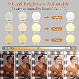 OSDUE Hollywood Mirror Lights 10 LED USB Dimmable 3 Color Modes 9 Brightness view 3
