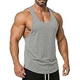 Magiftbox Men's Muscle Gym Workout Stringer Tank Tops Bodybuilding Fitness T-Shirts T01