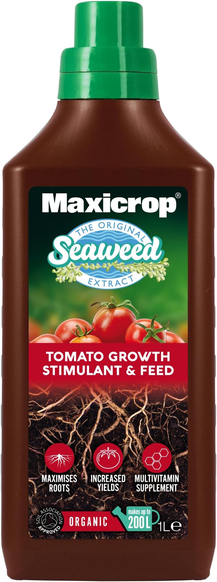 Maxicrop Organic Tomato Fertiliser 1L with Seaweed - Organic Plant Food