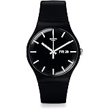 Amazon Com Swatch Classic Quartz Silicone Strap Black 16 Casual Watch Model Gb274 Swatch Watches