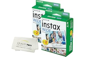 Fujifilm Instax Wide Instant Film Photo Microfiber Cloth – Compatible with Instax Wide 400, 300, 210, and 200 Cameras (40 Prints)