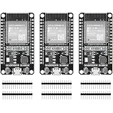 YEJMKJ 3pcs ESP32 ESP-32S Development Board ESP-WROOM-32 Module 2.4GHz | Dev Board with Dual-Mode WiFi + Bluetooth Processor 2-in-1 Dual Cores Microcontroller Integrated Chip CP2102 for Arduino IDE