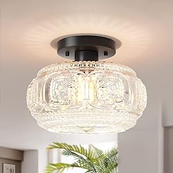 OYKYOHEI Semi Flush Mount Ceiling Light, Globe