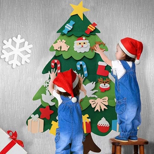 Download Amazon Com Diy Felt Christmas Tree Set Xmas Decorations Wall Hanging Ornaments Kids Toddlers Gifts Party Supplies New Year Handmade Home Decor Children S Felt Craft Kits For Christmas Tree 3 3ft 24 Pcs Home PSD Mockup Templates