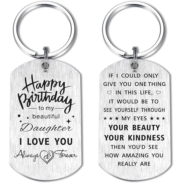 To My Daughter Keychain - Inspirational Jewelry Gift From Mom, Stainless Steel Graduation/Birthday Keepsake For Teen Girls - View #4