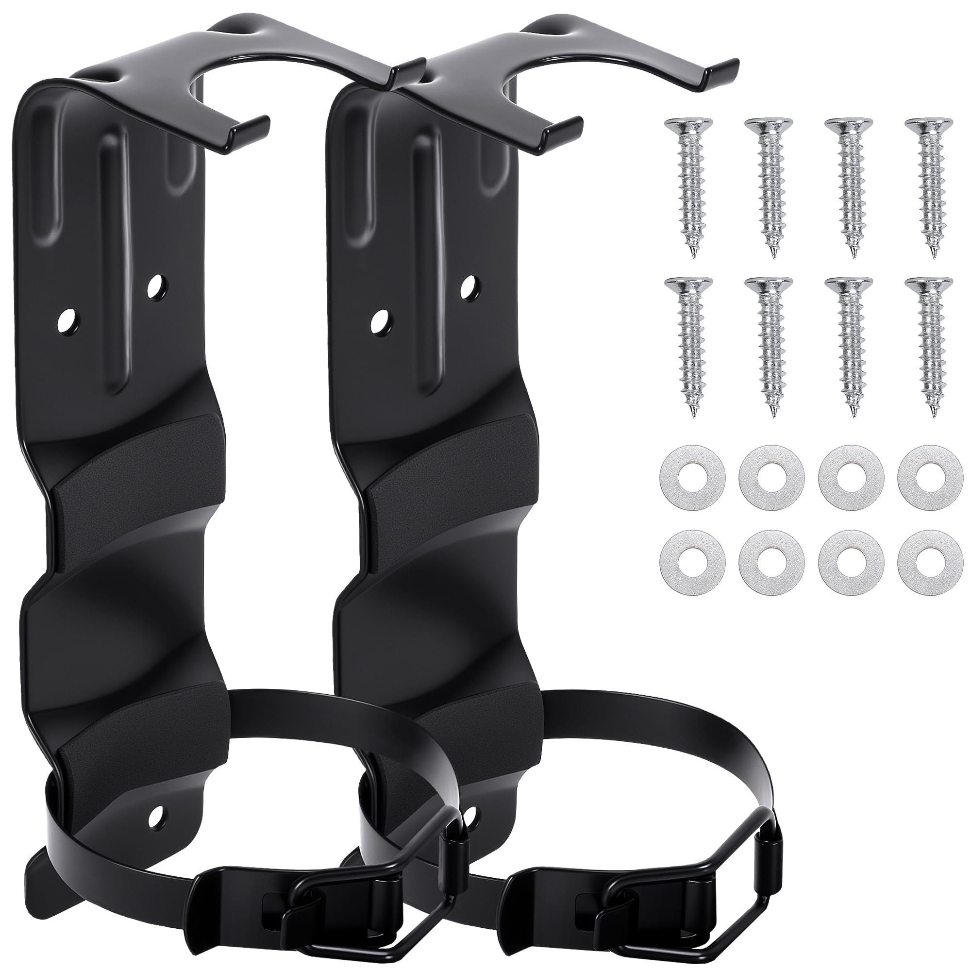 Photo 1 of 2 Pack Fire Extinguisher Brackets- 2.5 LB Fire Extinguisher Wall Mount Bracket- Metal Heavy Duty Fire Extinguishers Holder for Home, Car, RV, Truck, Mini Fire Extinguishers (Non-Universal)