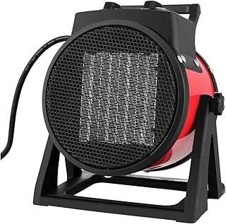 GR-Furniture Heizpilz Beweglich, Heat Up in 3 Sekunden Kleiner Heizlüfter, Edelstahl Außenwärmelampe, einstellbare Heizung Einstellungen Heizungen im Freien, Geeignet for Outdoor, Garten, Büro