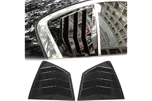 Kurtz Rear Side Window Louvers for 8th Gen Honda Accord Sedan 2008 2009 2010 2011 2012 Air Vent Scoop Shades Cover Blinds Trim Sport Accessories ABS Bright Black 2PCS