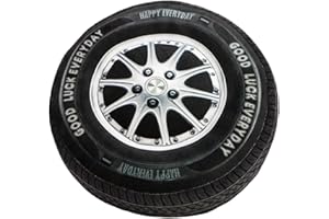 Tire Pillow 15.8inch Creative 3D Simulation Wheel Plush Pillows Soft Chunky Cute Throw Pillows with Tire Shape Decorative Rou