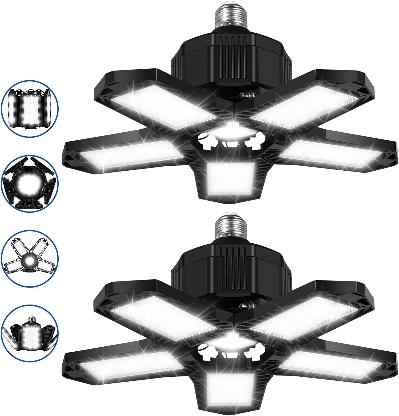 LED Garage Light 2 Pack, CRAZCALF 12000LM 120W UltraBright