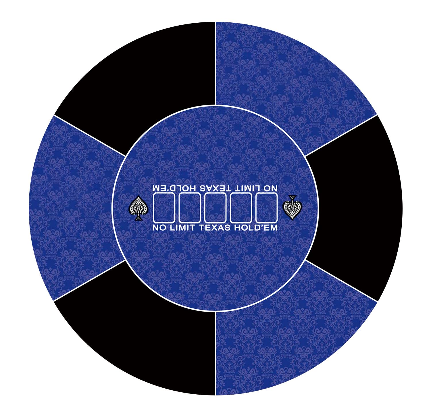 LaiEr Round Poker Mat, 24/31/39/47/55/63 inch 6-10 Person Texas Poker Rubber Mat, Foldable Tabletop, Portable Poker Tabletop, Suitable for Poker Games, Blackjack, Casino Layout.