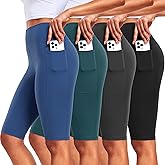 CADMUS 3/4 Pack Women Biker Compression Short Leggings for Yoga with Big Pockets