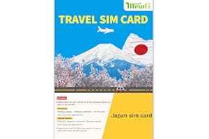 MEWFI Japan SIM Card, 10Days 10GB Japanese SIM Card, 3-in-1 Data Only Prepaid SIM Card, Standard, Micro & Nano SIM Card for Unlocked Phones, 4G High-Speed Operating Network, Unlimited Speed