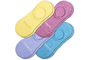 Bombas Socks Mixed Brights Cushioned No Show Sock 4-Pack, Medium
