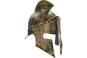 Nicky Bigs Novelties - Adult Gladiator Helmet Spartan Costume Medieval Greek Athena Helmet with Folding Face Mask