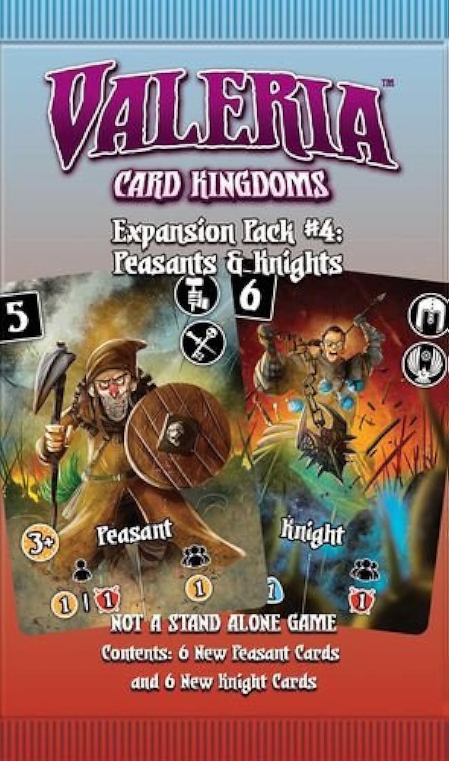 Asmodee DMGVCK012 Expansion Pack #4: Peasants & Knights Valeria: Card Kingdoms, Multicoloured