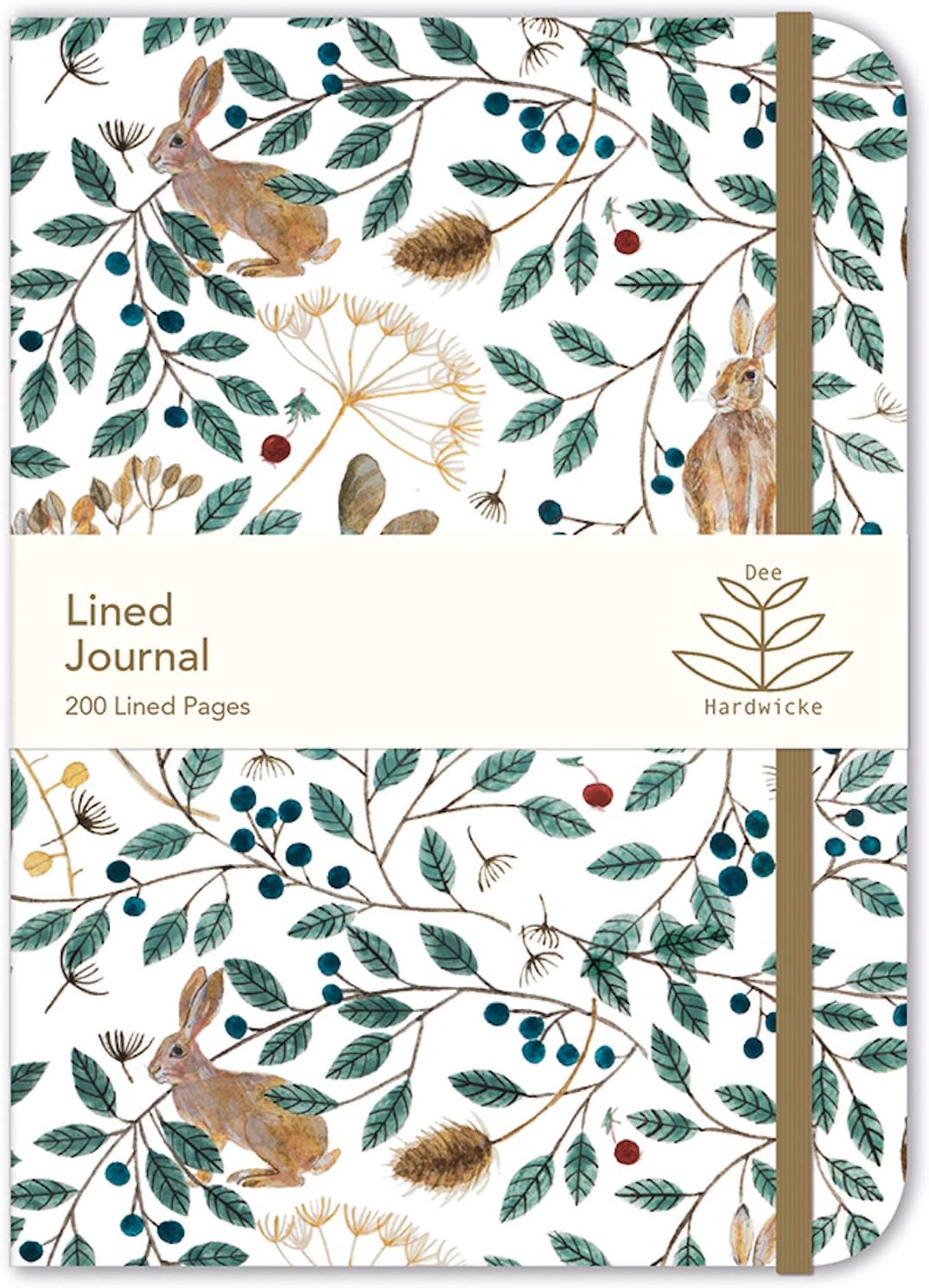 Hares and Berries 200 Page A5 Elasticated Journal