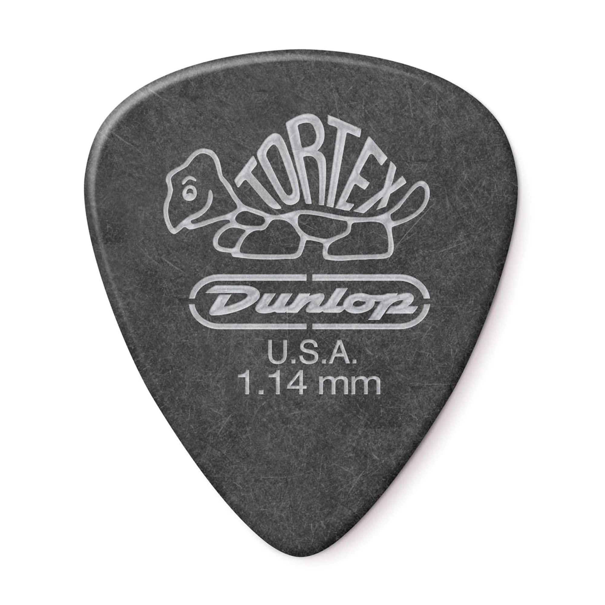 Dunlop Tortex Picks, Black, 1.15 mm, Standard, Pack of 12